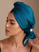 [Teal] SilkSilky-CA Hair Towel Wrap 004