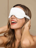 SilkSilky-CA 19Momme Pure Silk Eye Mask White 004