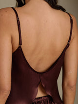 [Brown] SilkSilky-CA Spaghetti Strap Camisole Set 005