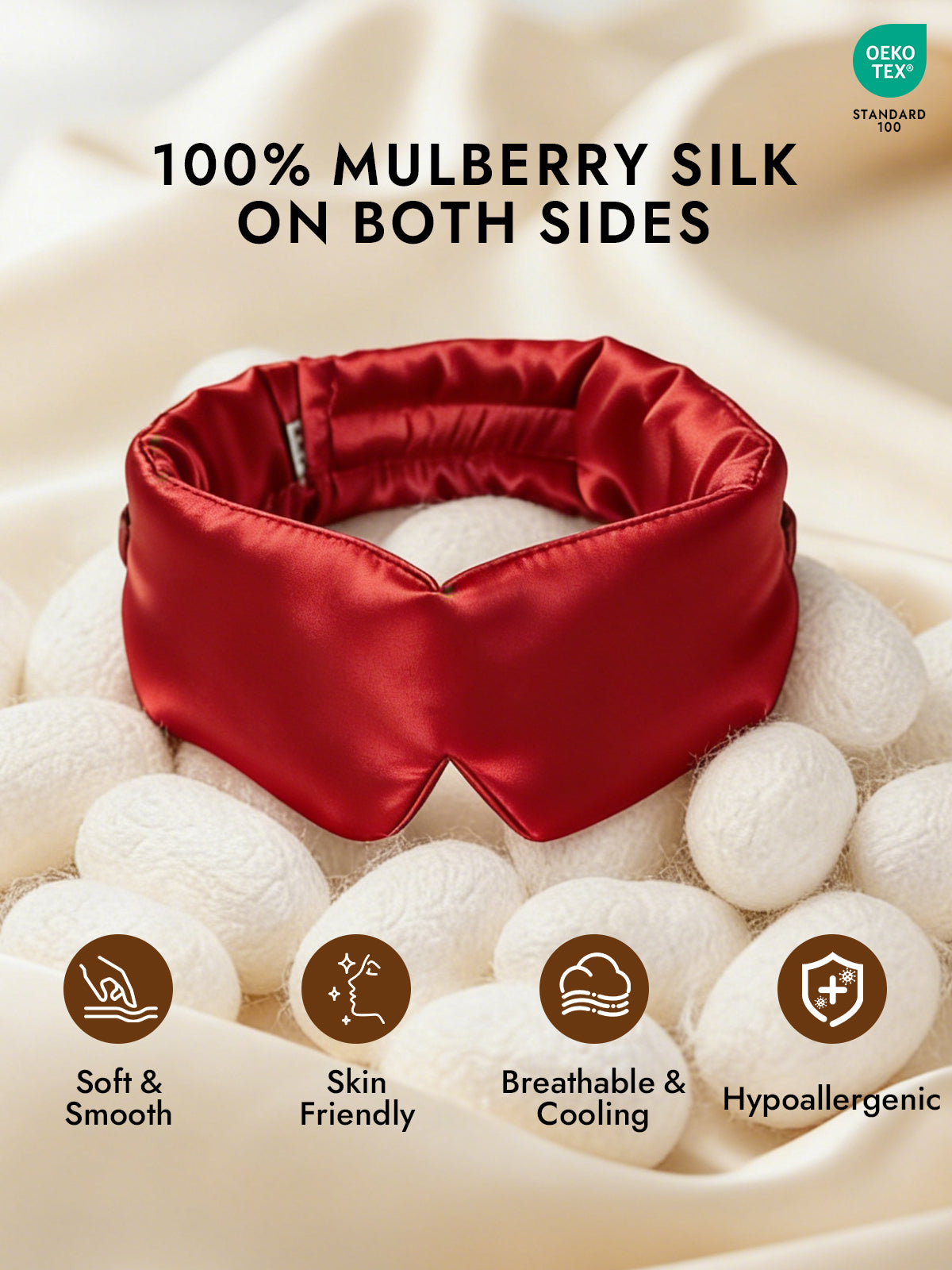 [Wine] SilkSilky-CA 19Momme Pure Silk Eye Mask 002