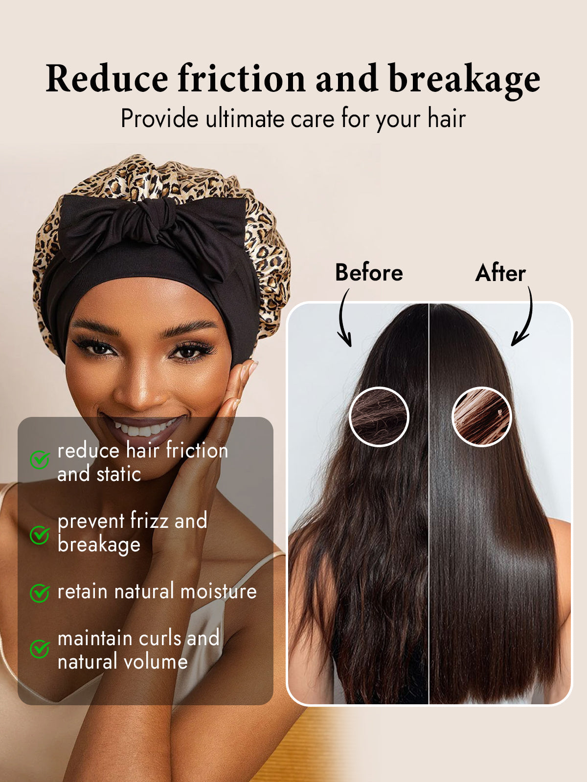 [Leopard] SilkSilky-CA Pure Silk Sleep Cap 003