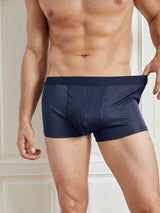 [Dark Blue] SilkSilky-CA 100% Silk Jersey Men's Underwear 004