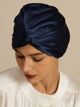 [Dark Blue] SilkSilky-CA Sleep Cap 002