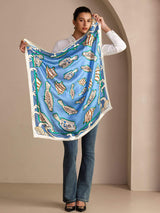 [Blue Fish] SilkSilky-CA Scarf 003