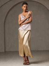 [Shadow Gray] SilkSilky-CA Sleeveless V Neck Camisole 007
