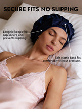 [Dark Blue] SilkSilky-CA Sleep Cap 004
