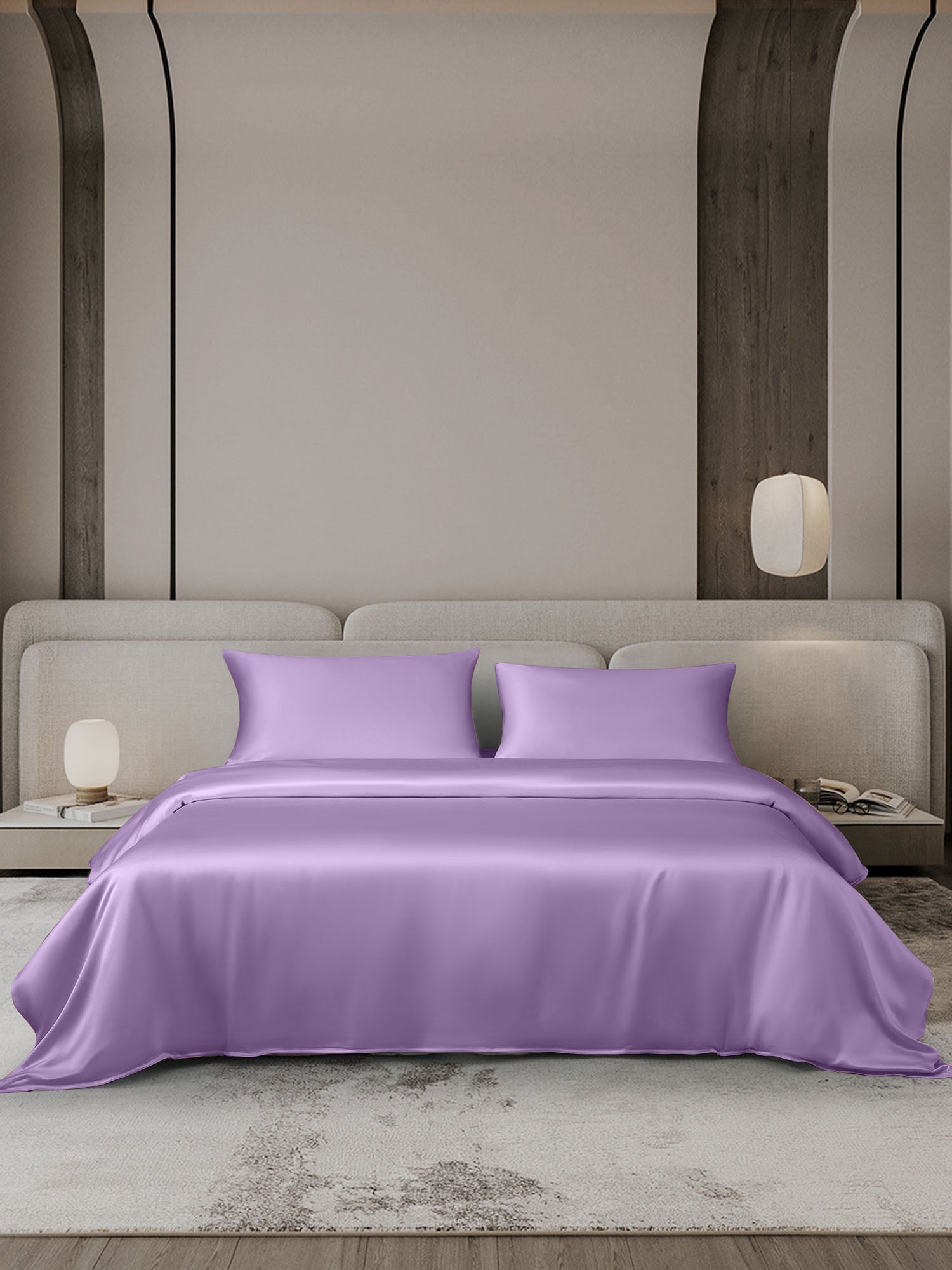 [Lavender] SilkSilky-CA 19Momme Bedding Set 002