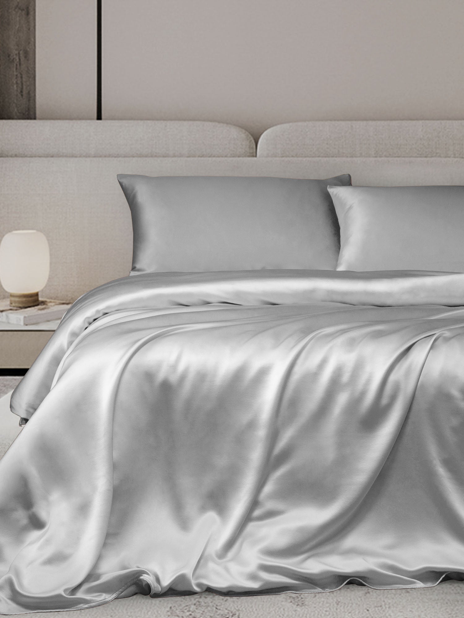 [Silver] SilkSilky-CA 22Momme Bedding Set 001