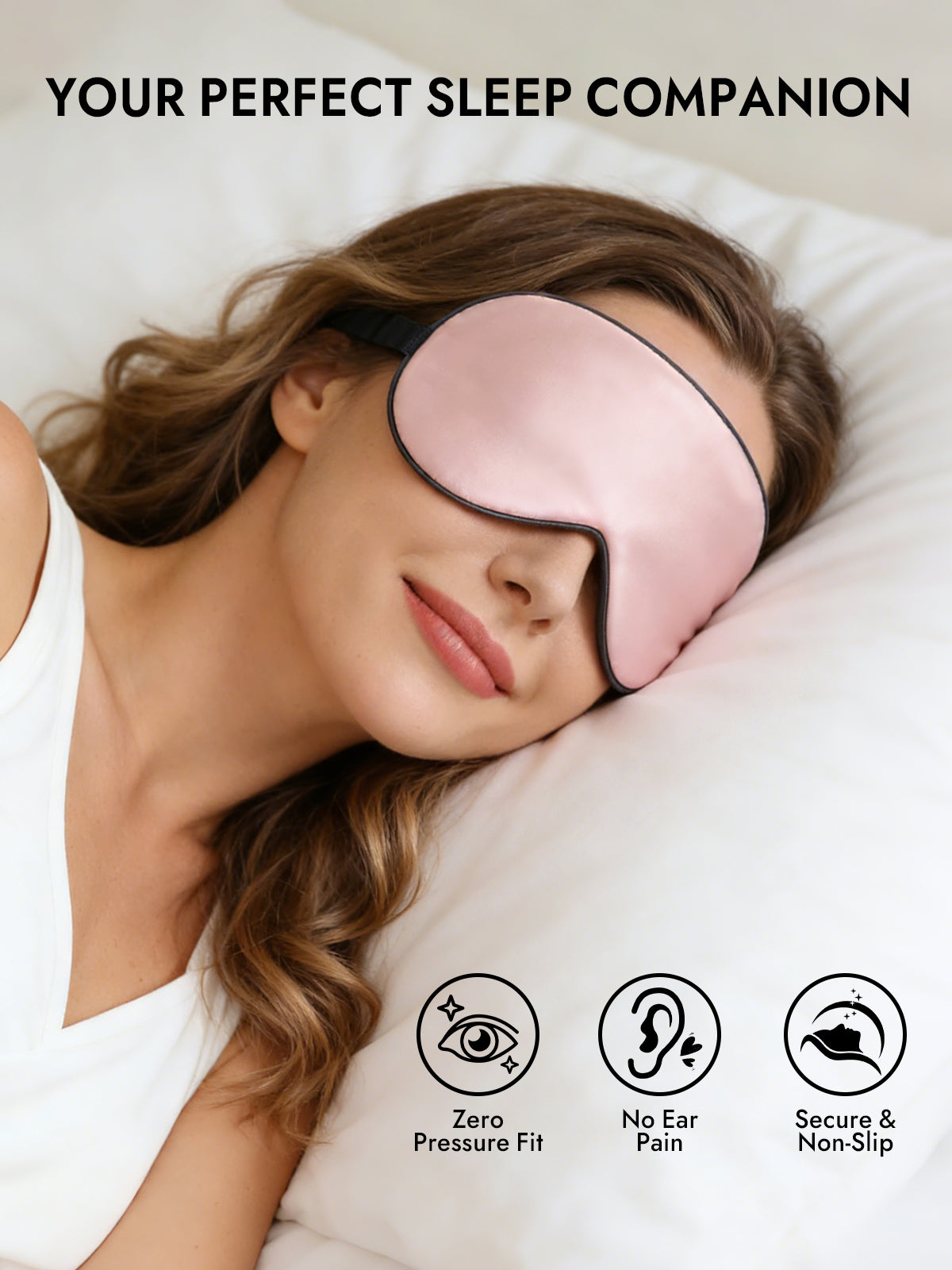 [Light Pink] SilkSilky-CA 19Momme Pure Silk Eye Mask 005