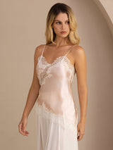 [Pink] SilkSilky-CA Spaghetti Strap V Neck Camisole 003