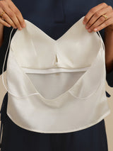 [White] SilkSilky-CA Spaghetti Strap V Neck Camisole 005