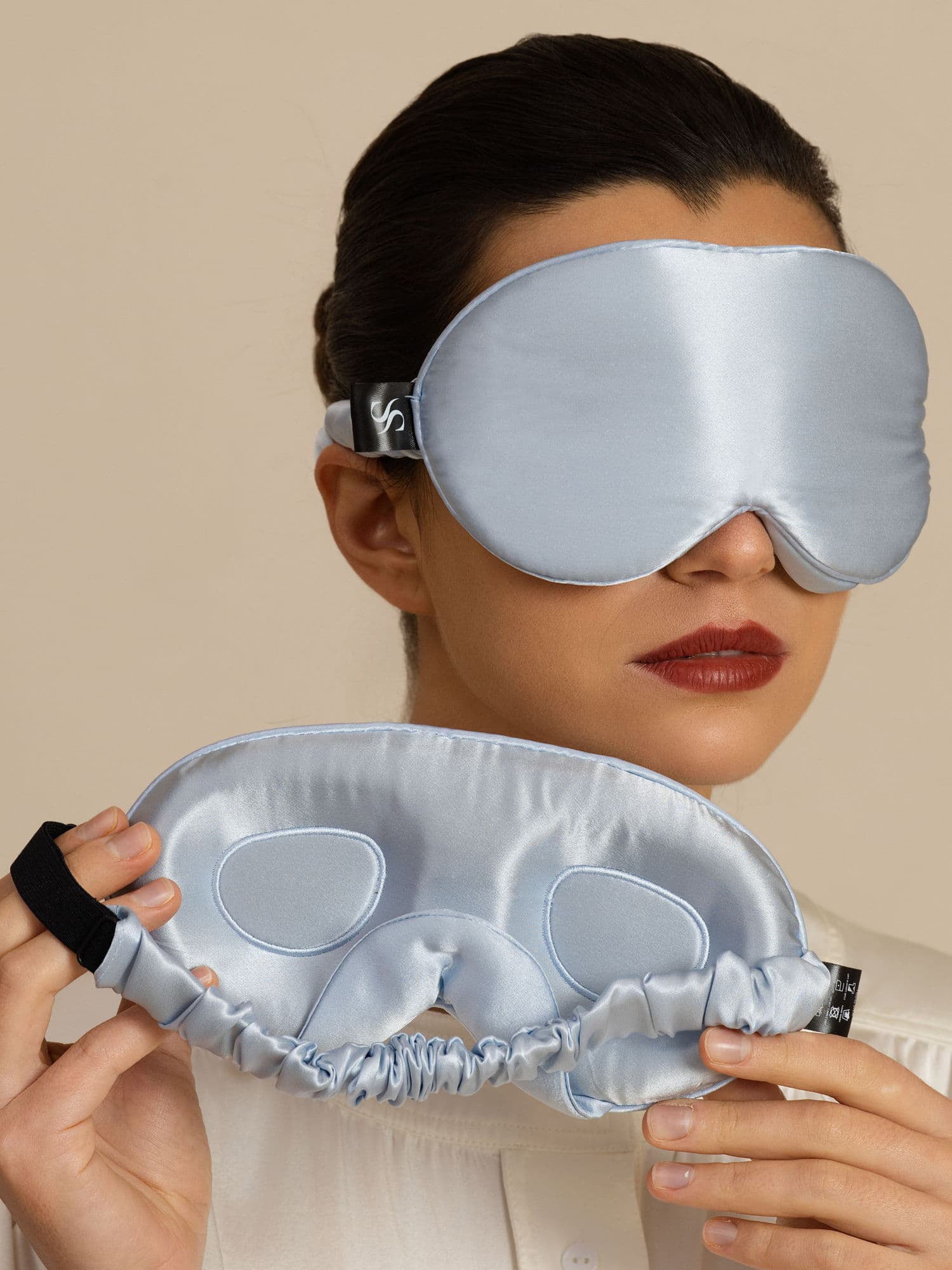 [Light Blue] SilkSilky-CA 22Momme Eye Mask 001