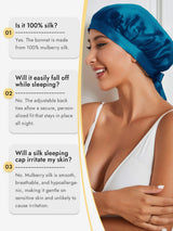 [Teal] SilkSilky-CA Sleep Cap 005