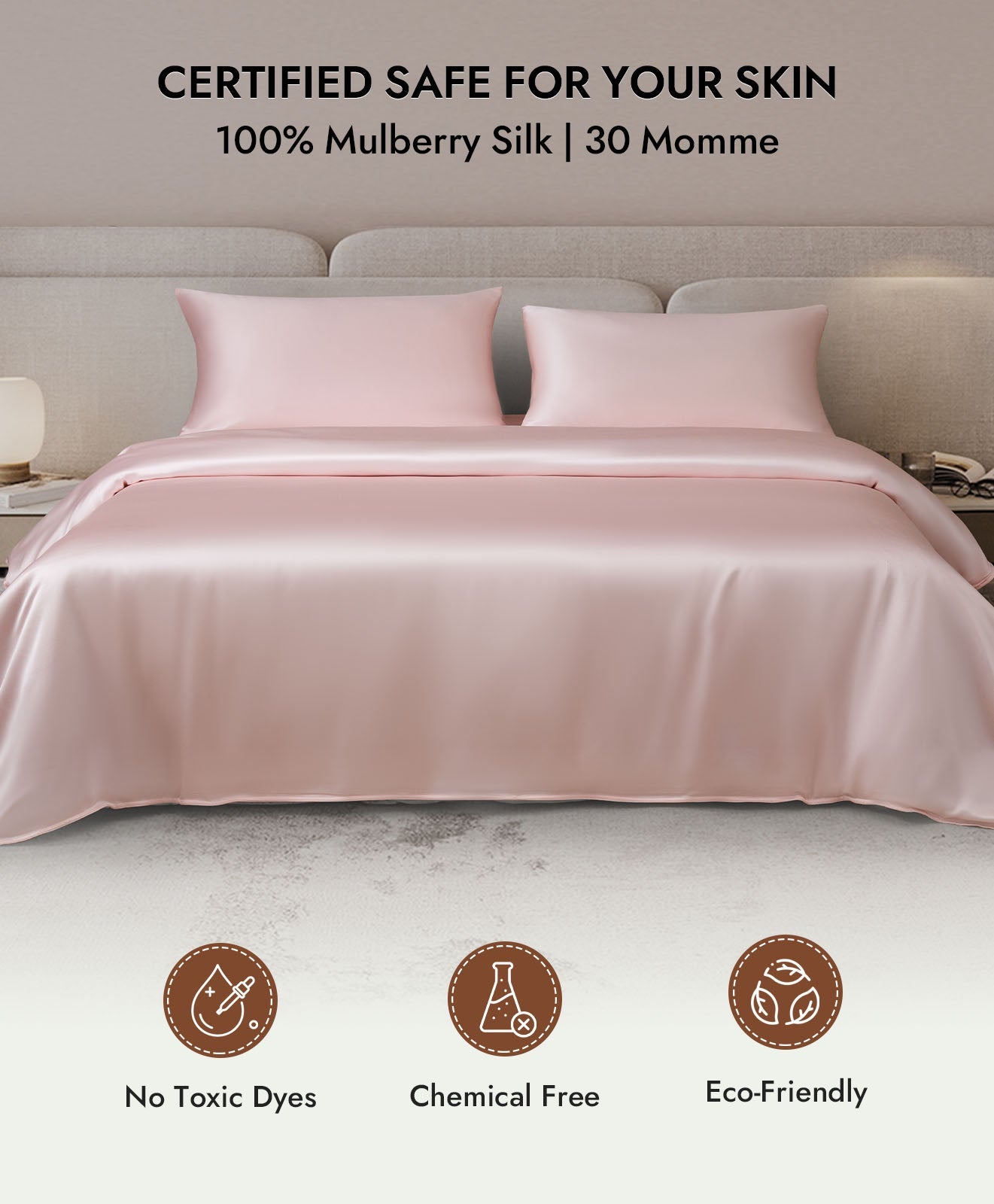 [Pink] SilkSilky-CA 30Momme Pure Silk Pillowcase 007