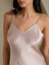 [Shadow Gray] SilkSilky-CA Spaghetti Strap V Neck Dress 004