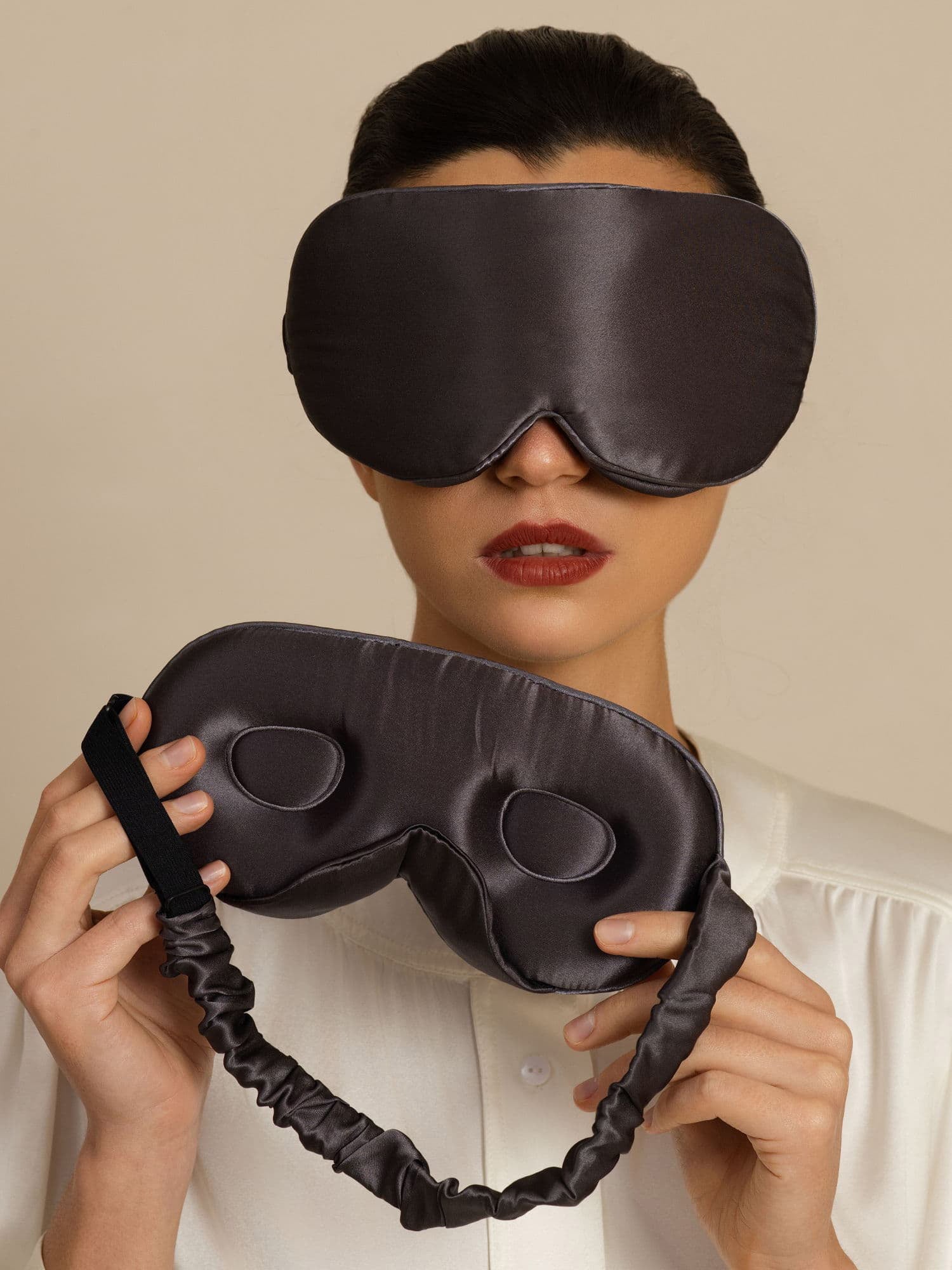 [Dark Gray] SilkSilky-CA 22Momme Eye Mask 002