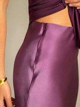 [Deep Purple] SilkSilky-CA Skirt 004