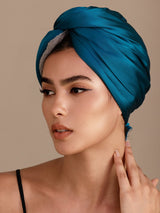 [Teal] SilkSilky-CA Hair Towel Wrap 003