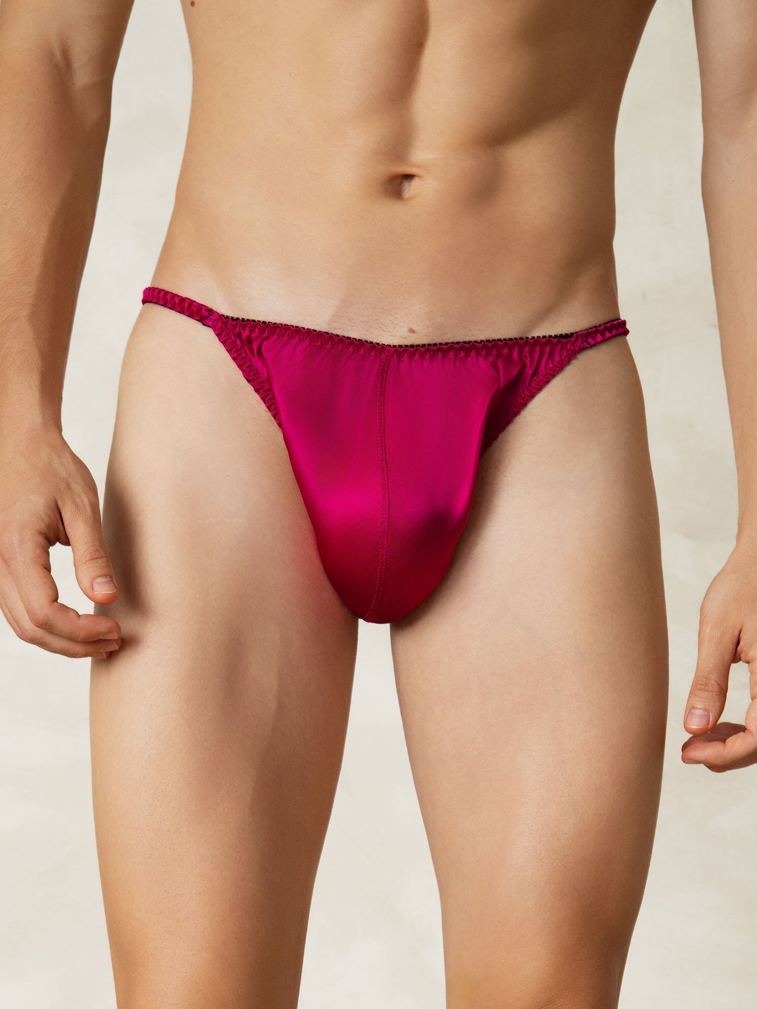 [Fuchsia] SilkSilky-CA Pure Silk Mens Underwear 004