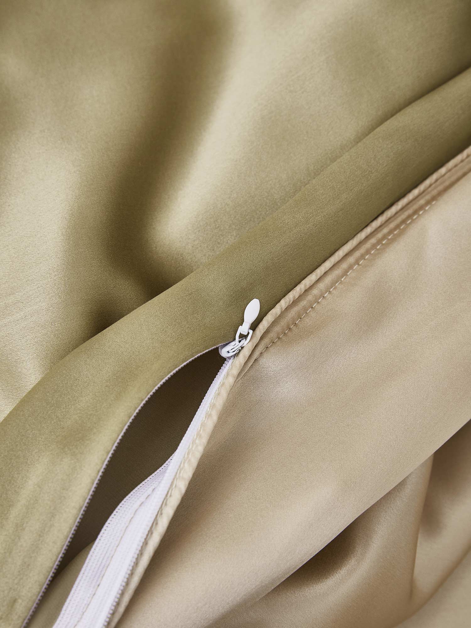 [Beige+Khaki] SilkSilky-CA 19Momme Pure Silk Bedding Set 006,