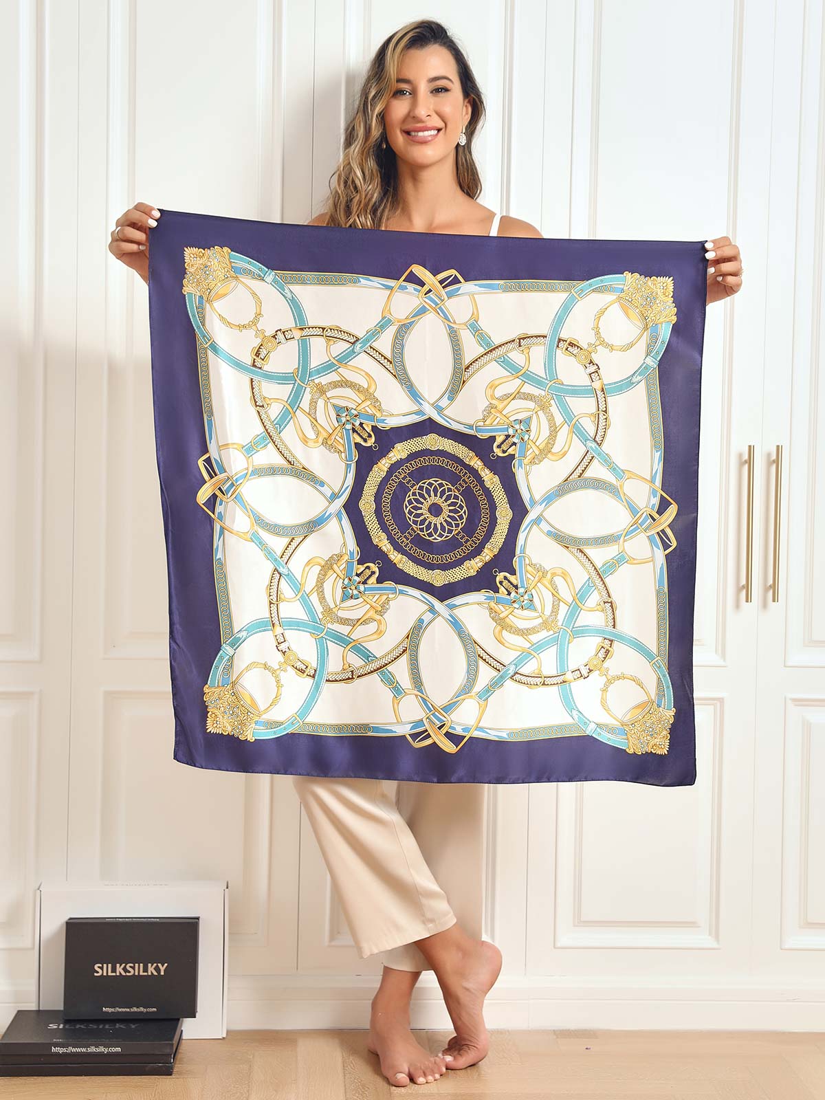 [P005] SilkSilky-CA Pure Silk Scarf 004,