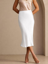 [White] SilkSilky-CA Skirt 003