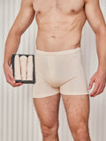 SilkSilky CA Silk Knitted Mens Underwear Beige 003