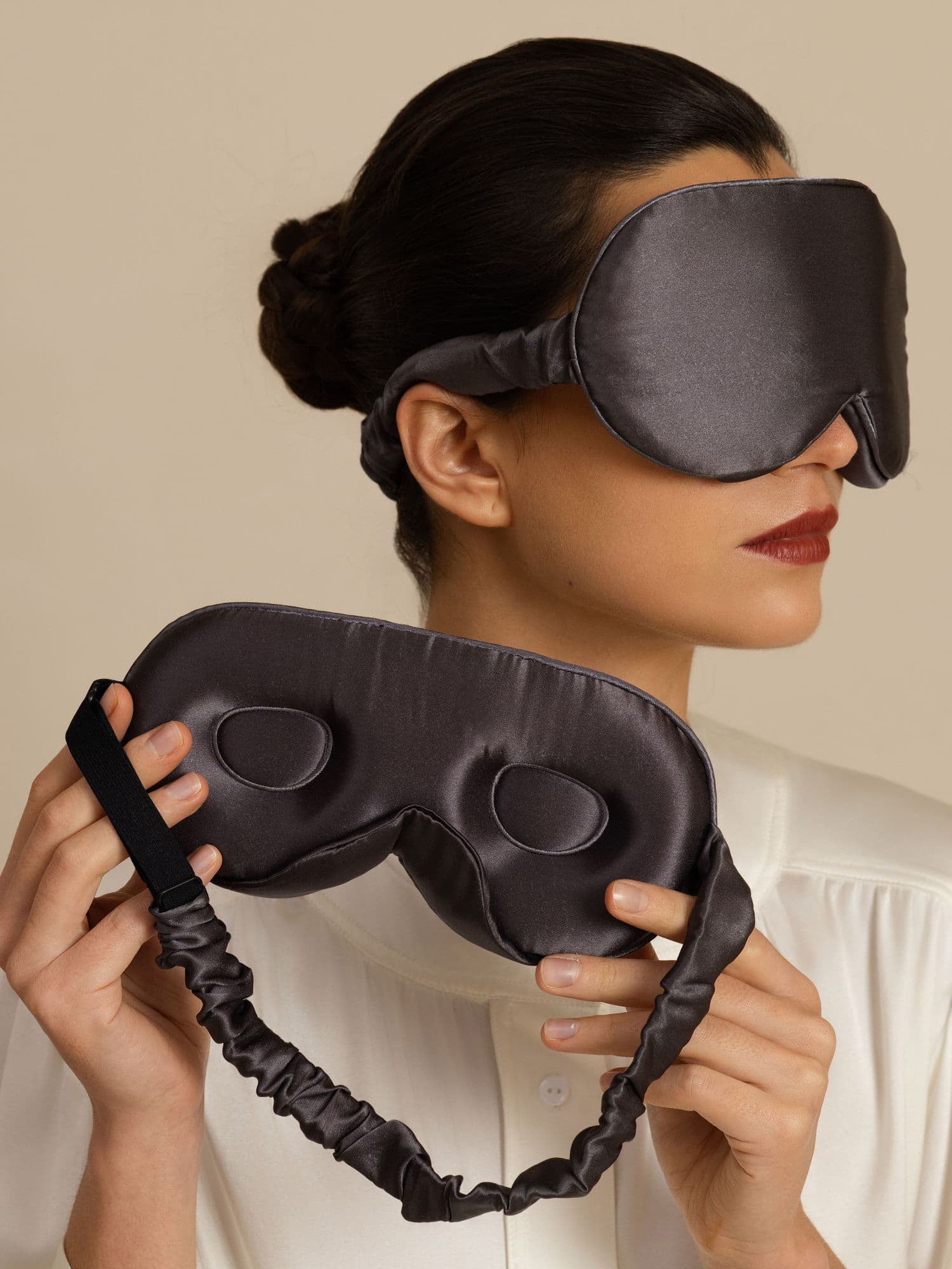 [Dark Gray] SilkSilky-CA 22Momme Eye Mask 003