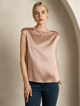 [Tuscany] SilkSilky-CA Cap Sleeve Round Neck Women's T-Shirt 001