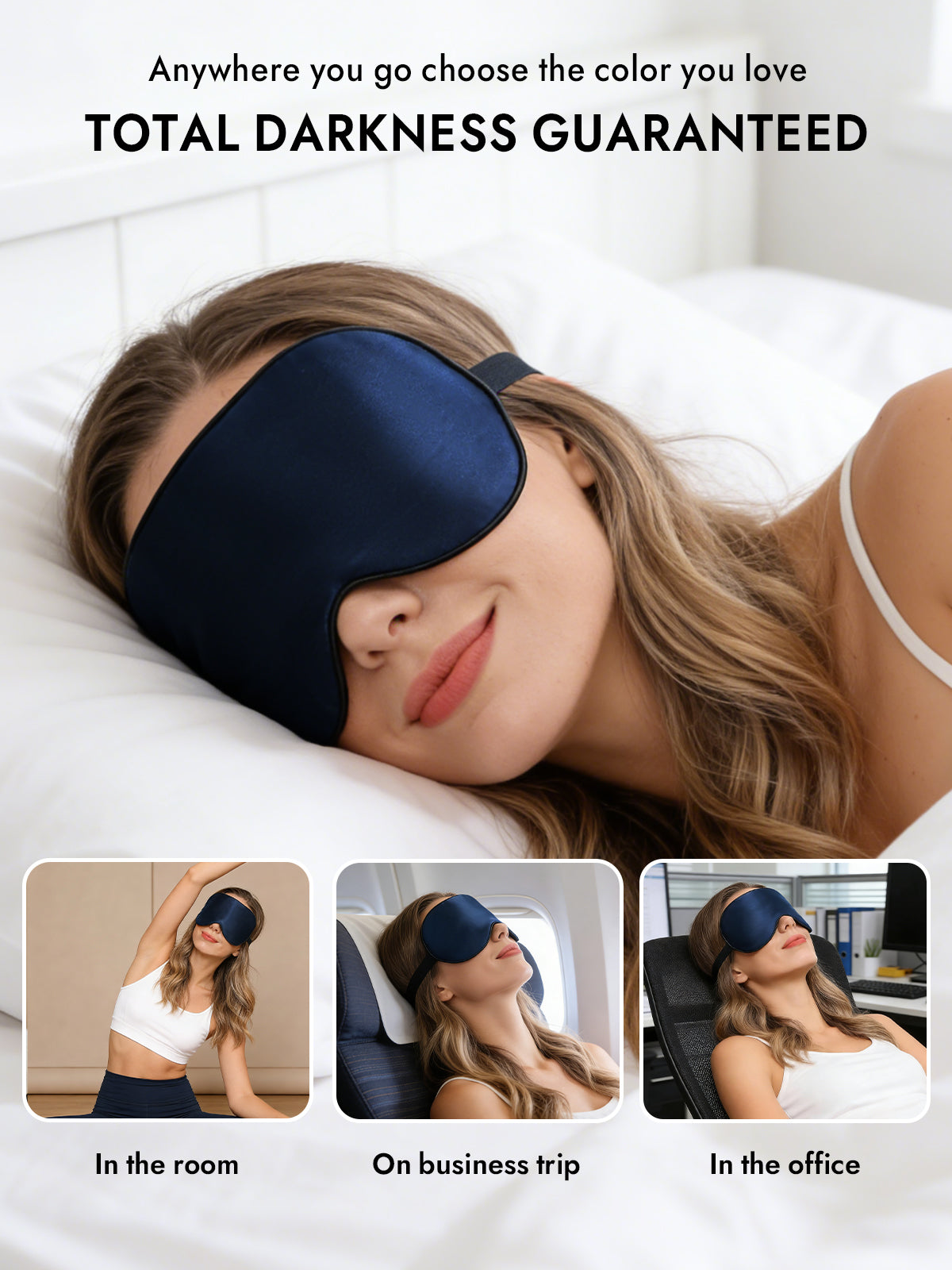 [Dark Blue] SilkSilky-CA 19Momme Pure Silk Eye Mask 006