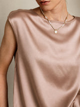 [Tuscany] SilkSilky-CA Cap Sleeve Round Neck Women's T-Shirt 004