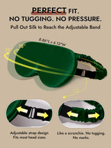 [Dark Green] SilkSilky-CA 22Momme Eye Mask 004