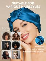 [Teal] SilkSilky-CA Sleep Cap 005