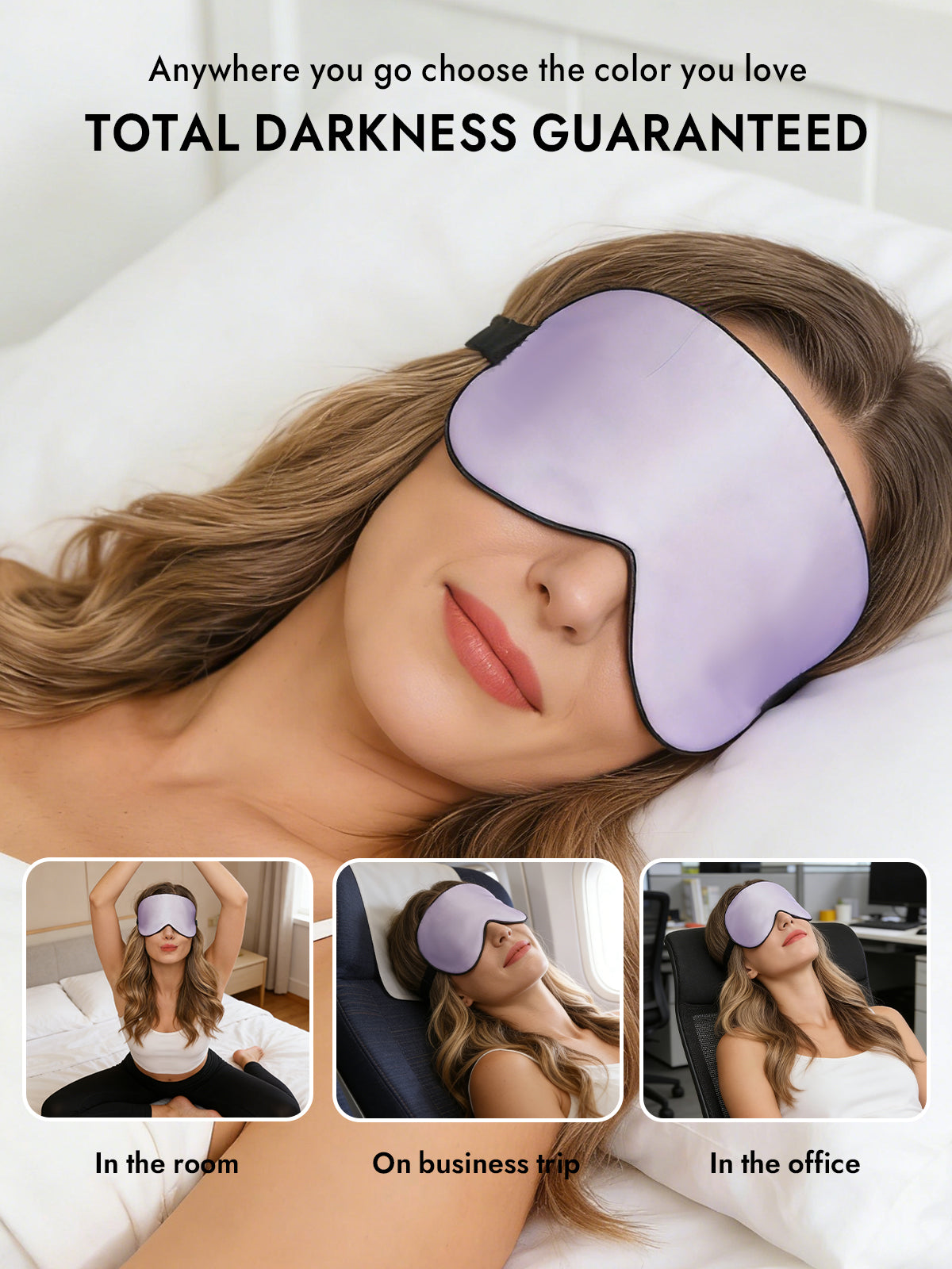 [Lavender] SilkSilky-CA 19Momme Pure Silk Eye Mask 006