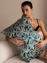 [Teal Botanical] SilkSilky-CA Pillowcase 003
