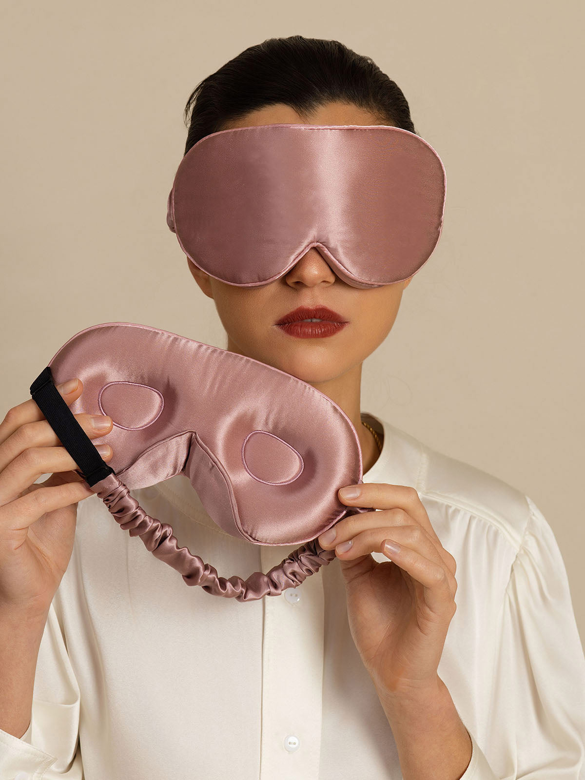 [Pale Mauve] SilkSilky-CA Eye Mask 001