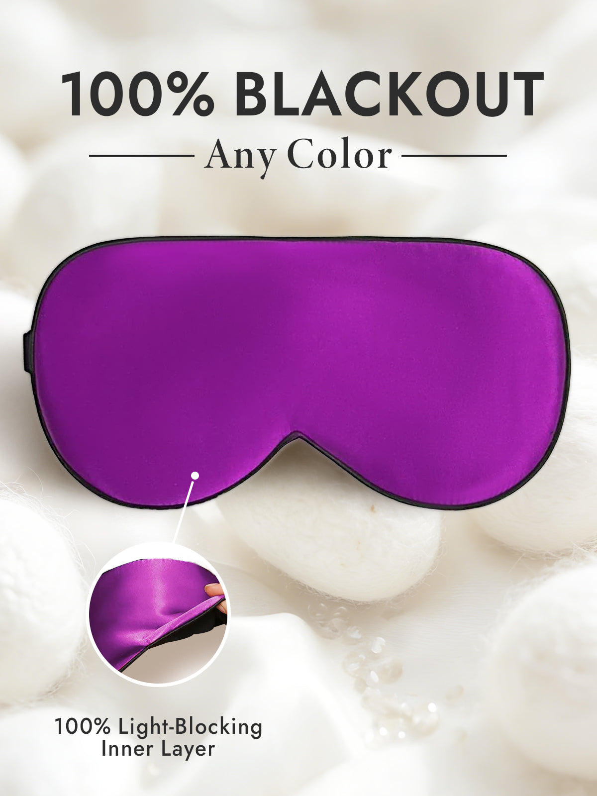 [Purple] SilkSilky-CA 19Momme Pure Silk Eye Mask 001