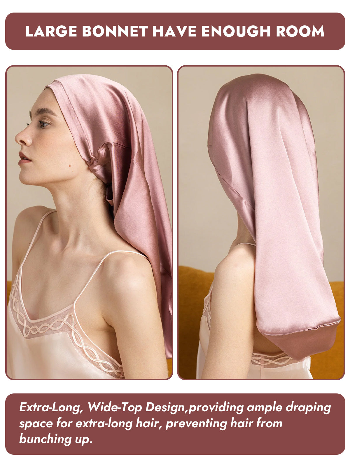 [Pale Mauve] SilkSilky-CA Pure Silk Sleep Cap 003