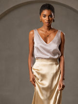 [Shadow Gray] SilkSilky-CA Sleeveless V Neck Camisole 001