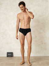 [Black] SilkSilky-CA Pure Silk Mens Underwear 003