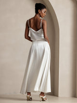 [White] SilkSilky-CA Skirt 003