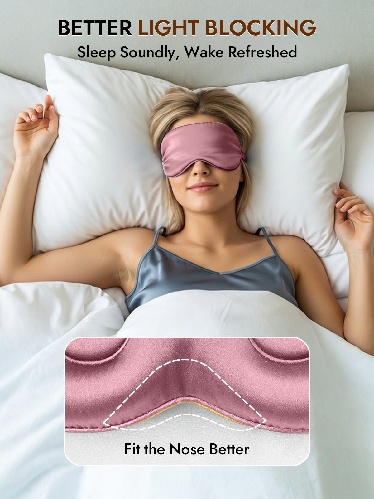 [Pale Mauve] SilkSilky-CA Pure Silk Eye Mask 003