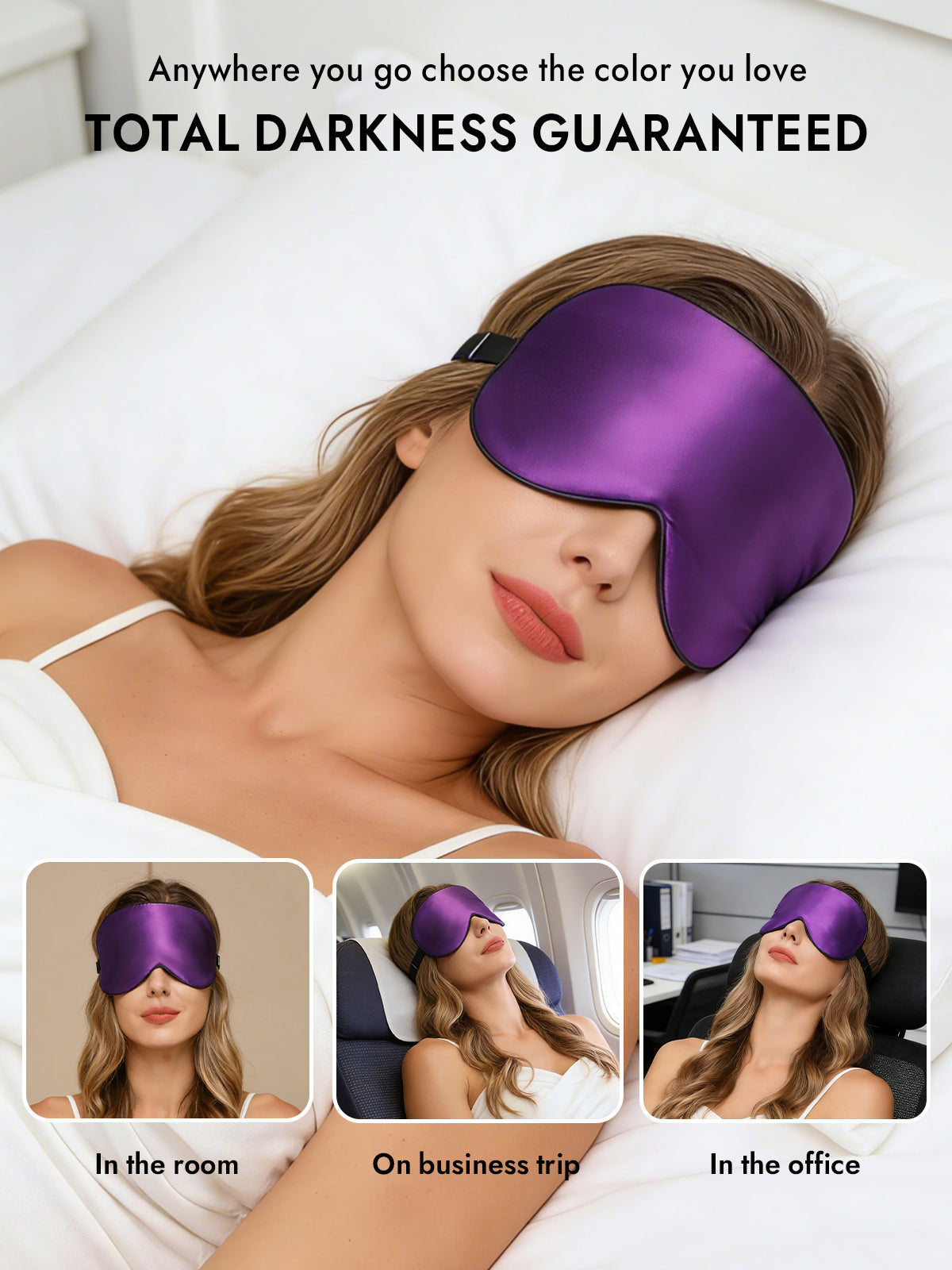 [Purple] SilkSilky-CA 19Momme Pure Silk Eye Mask 005