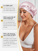 [Light Pink] SilkSilky-CA Sleep Cap 005
