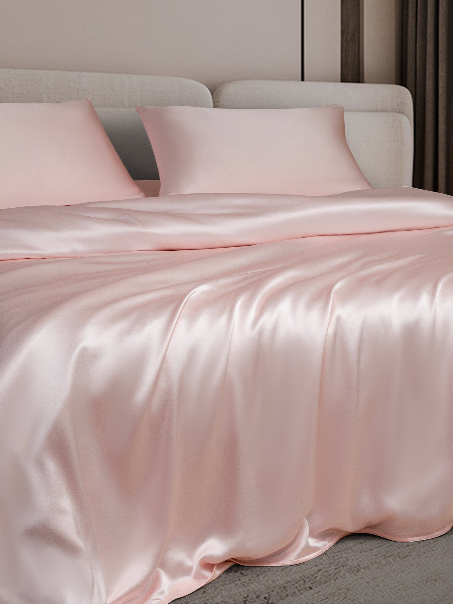 [Pink] SilkSilky-CA 25Momme Bedding Set 002