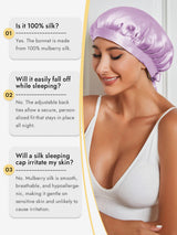 [Lavender] SilkSilky-CA Sleep Cap 005