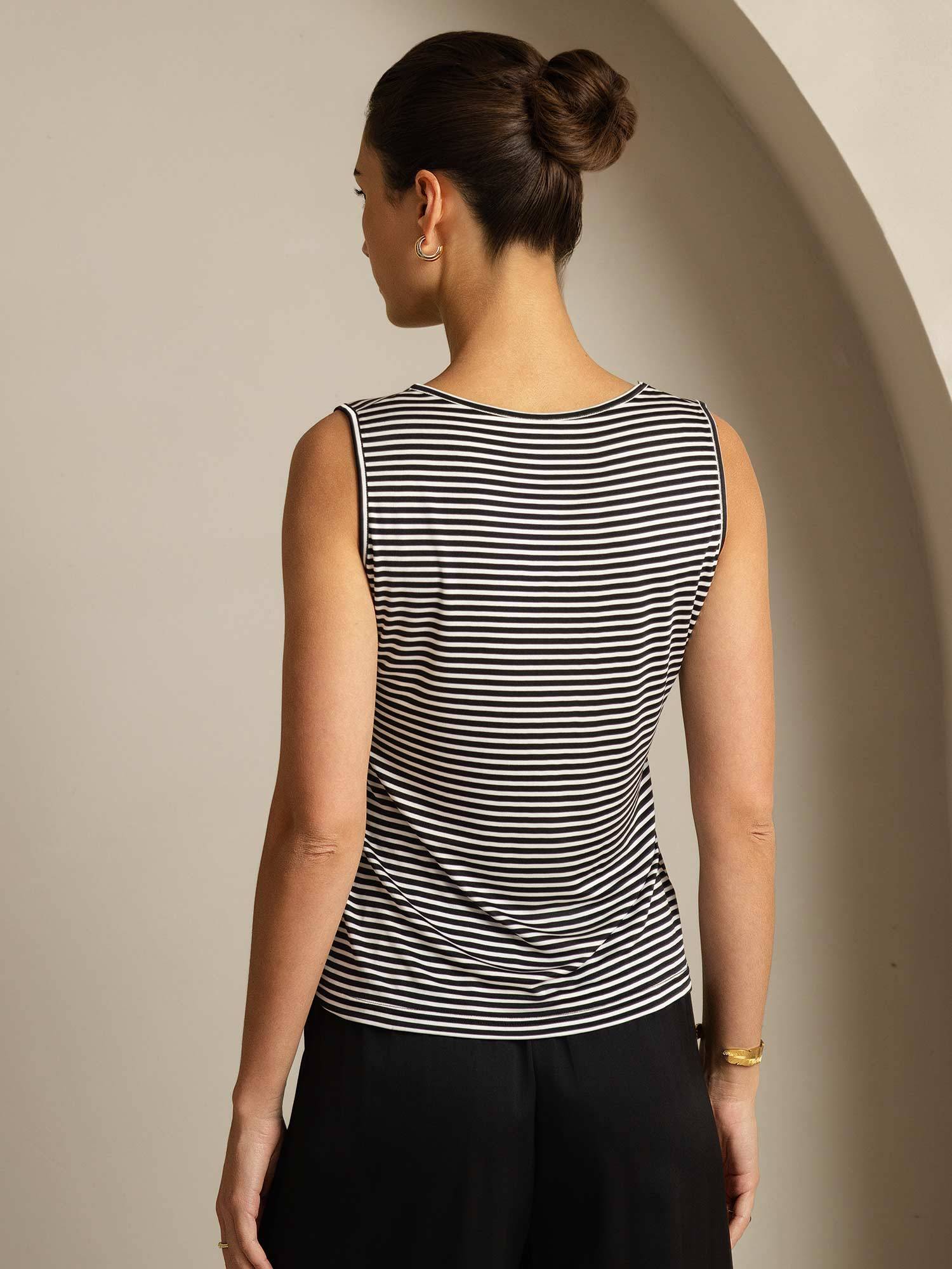 [WhiteStripe] SilkSilky-CA Pure Silk Round Neck Camisole 002