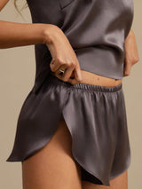 [Purple Gray] SilkSilky-CA Spaghetti Strap Camisole Set 007
