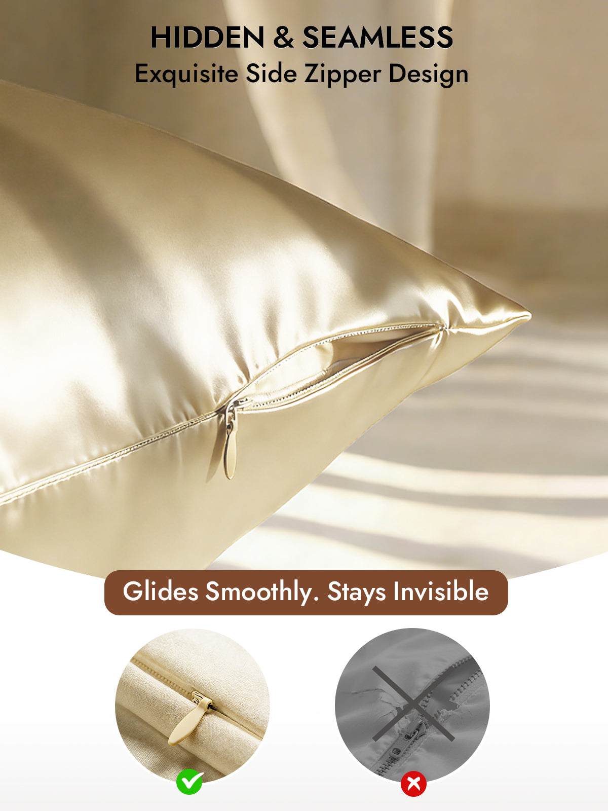 [Ivory] SilkSilky-CA 30Momme Pure Silk Pillowcase 006