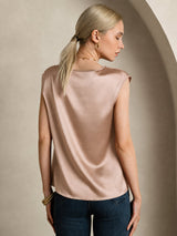 [Tuscany] SilkSilky-CA Cap Sleeve Round Neck Women's T-Shirt 002